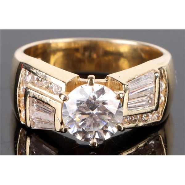 14K YELLOW GOLD 1.5CT DIAMOND LADIES RING