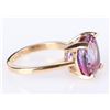 Image 2 : GORGEOUS 14K 4.20CT BICOLOR SAPPHIRE LADIES RING