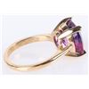 Image 4 : GORGEOUS 14K 4.20CT BICOLOR SAPPHIRE LADIES RING