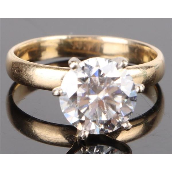 14K GOLD 2.43CT ROUND DIAMOND SOLITAIRE RING