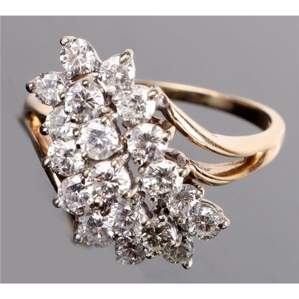 2.09CT DIAMOND 14K YELLOW GOLD LADIES RING