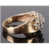 Image 2 : 14K YELLOW GOLD 1.08CTW  DIAMOND CLUSTER RING