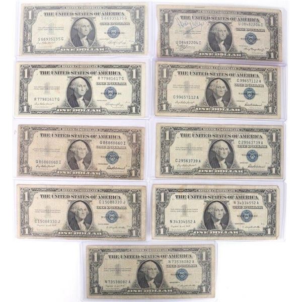 1935-1937 US $1 SILVER CERTIFICATE NOTES - (9)