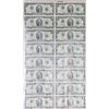 Image 1 : 1995 $2 FR 1936-F UNCUT STAR NOTE SHEET OF 16