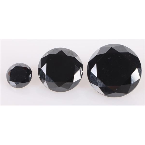 26.10CTW ROUND LOOSE PRECIOUS BLACK DIAMONDS