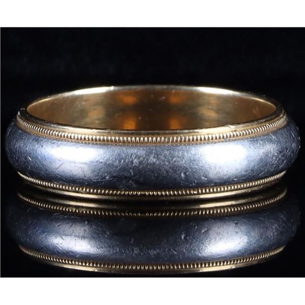 TIFFANY & CO. 18K YELLOW GOLD & STERLING MEN RING