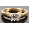 Image 1 : 18K YELLOW GOLD .50CT PRINCESS CUT LADIES RING