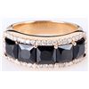 Image 1 : 18K YELLOW GOLD DIAMOND ONYX LADIES RING
