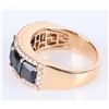 Image 2 : 18K YELLOW GOLD DIAMOND ONYX LADIES RING