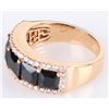 Image 4 : 18K YELLOW GOLD DIAMOND ONYX LADIES RING