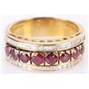Image 1 : 18K YELLOW GOLD RUBY DIAMOND LADIES RING
