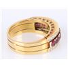 Image 3 : 18K YELLOW GOLD RUBY DIAMOND LADIES RING