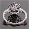 Image 3 : PLATINUM NATURAL DIAMOND SAPPHIRE LADIES RING