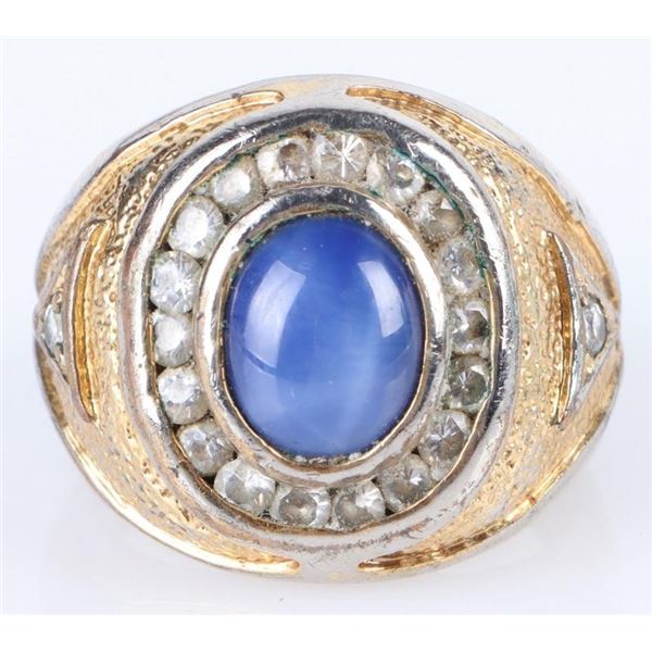 1.5CT STAR SAPPHIRE MEN'S FASHION RING