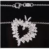 Image 3 : 2.7CTW DIAMOND HEART & 14K WHITE GOLD NECKLACE