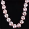Image 4 : BEAUTIFUL 14K AKOYA  BLUSH PINK 8MM PEARL NECKLACE