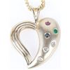 Image 1 : 14K YELLOW GOLD HEART BIRTH STONE NECKLACE
