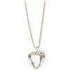 Image 4 : 14K YELLOW GOLD HEART BIRTH STONE NECKLACE