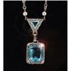 Image 1 : ANTIQUE VICTORIAN BLUE CRYSTAL NECKLACE