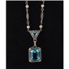 Image 2 : ANTIQUE VICTORIAN BLUE CRYSTAL NECKLACE