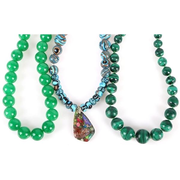 GENUINE BEADED NECKLACES LOT OF 3