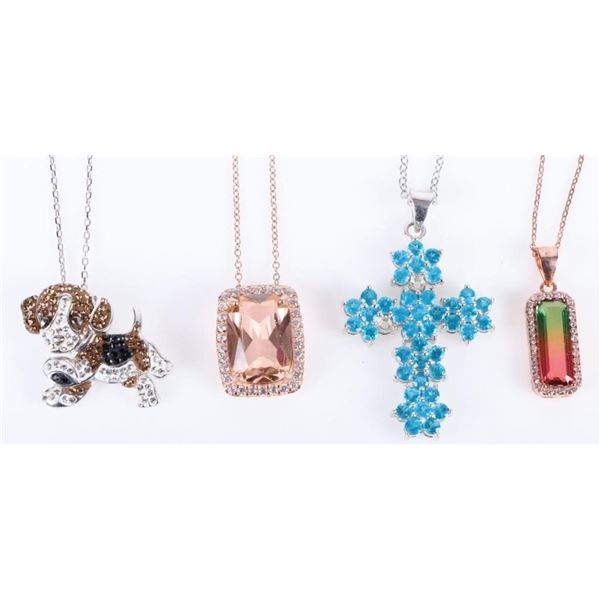 STERLING SILVER NECKLACES LOT OF 4