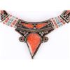 Image 1 : CORAL SOUTHWEST-STYLE STERLING SILVER NECKLACE