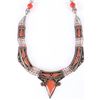 Image 2 : CORAL SOUTHWEST-STYLE STERLING SILVER NECKLACE