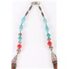 Image 3 : CORAL SOUTHWEST-STYLE STERLING SILVER NECKLACE