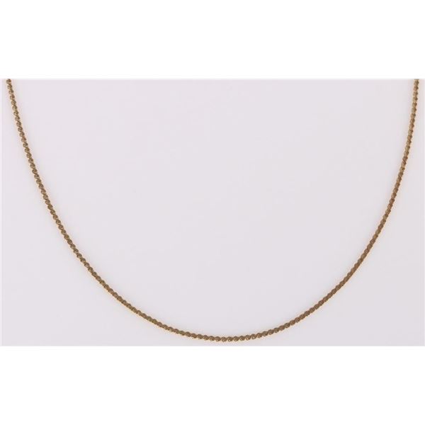 UNOAERRE 14K YELLOW GOLD SNAKE CHAIN NECKLACE