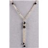 Image 1 : 14K YELLOW GOLD ONYX BEADED LADIES NECKLACE