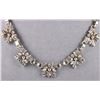 Image 1 : BEAUTIFUL VINTAGE  FLOWER  SILVER TONE NECKLACE