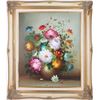 Image 1 : AFTER R ROSINI ORIGINAL STILL LIFE FLOWER PAINTING