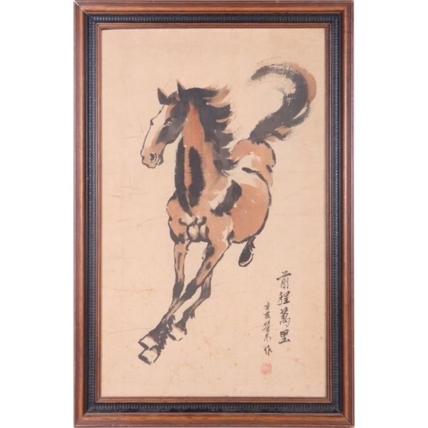 XU BEIHONG BATIK PAINTING ON TEXTILE IN THE MANNER