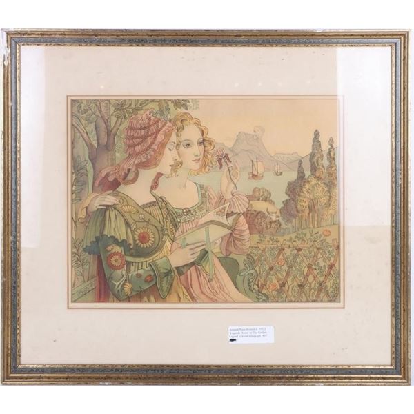 1897 LITHOGRAPH "LEGENDE DOREE" BY ARMAND POINT