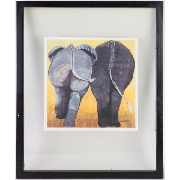 BETSEY FOWLER SIGNED TRIBUTE ELEPHANT "PALS"