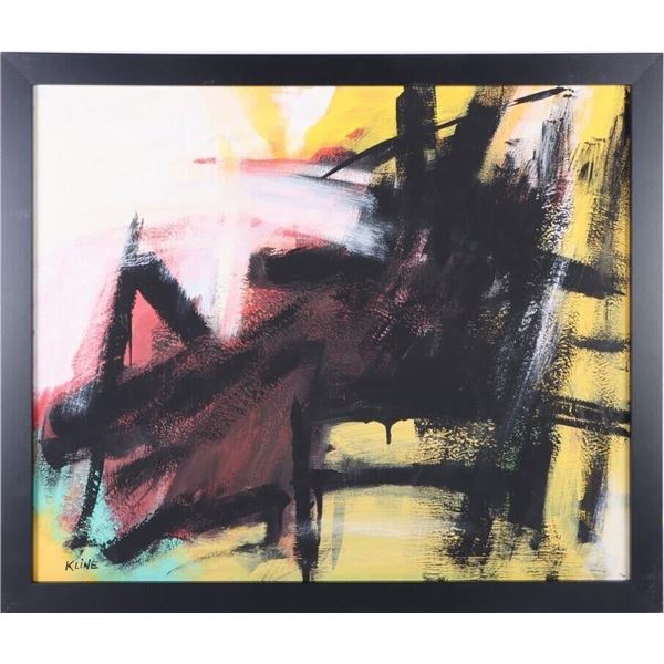 FRANZ KLINE OIL ON CANVAS MADE IN THE MANNER OF