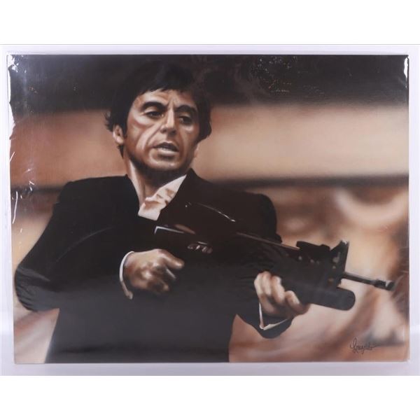 SCARFACE ORIGINAL PAINTING BY GARY LONGORDO