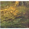 Image 2 : TREE & LAKE OIL PAINTING ON CANVAS SIGNED & FRAMED