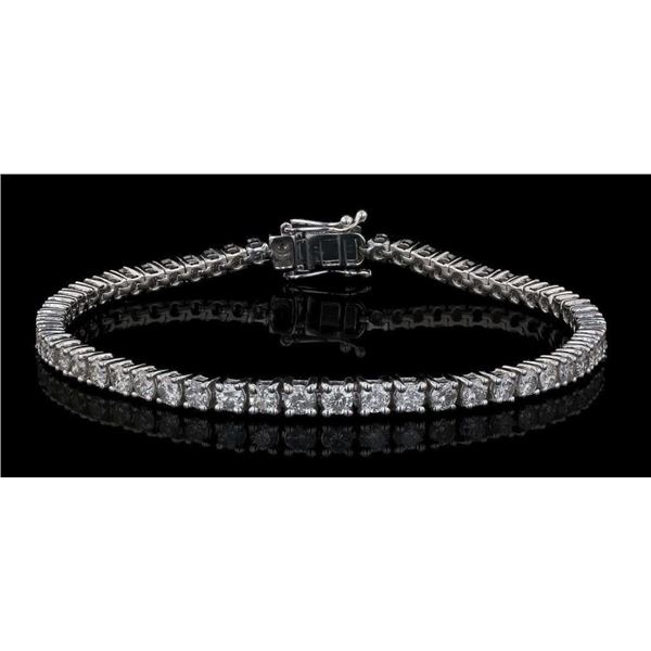 5.63CTW DIAMOND 14K WHITE GOLD TENNIS BRACELET