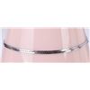 Image 1 : 14K SOLID WHITE GOLD HERRINGBONE BRACELET