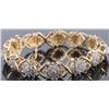 Image 1 : 14K YELLOW GOLD "X" STYLE GOLD & DIAMOND BRACELET