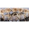 Image 3 : 14K YELLOW GOLD "X" STYLE GOLD & DIAMOND BRACELET