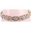 Image 5 : 14K YELLOW GOLD "X" STYLE GOLD & DIAMOND BRACELET