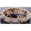 Image 7 : 14K YELLOW GOLD "X" STYLE GOLD & DIAMOND BRACELET