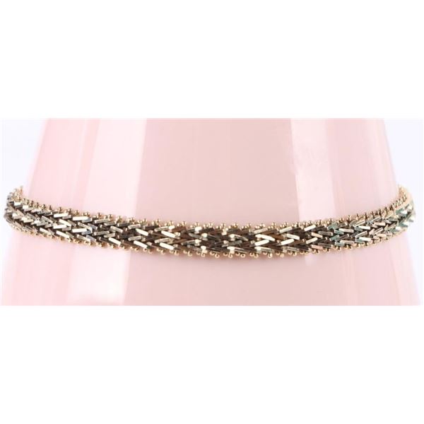 14K YELLOW GOLD CUSTOM-LINK BRACELET