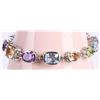 Image 1 : STERLING SILVER ASSORTED GEM LADIES BRACELET