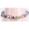 Image 3 : STERLING SILVER ASSORTED GEM LADIES BRACELET