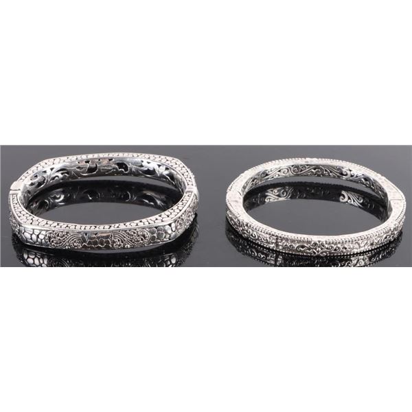 SARDA DESIGNER STERLING SILVER ORNATE BANGLES