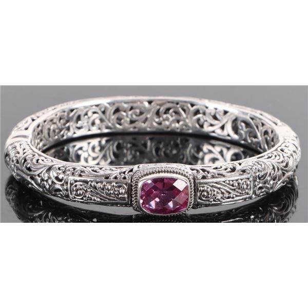 ~4.5CT SAPPHIRE SARDA STERLING SILVER BRACELET